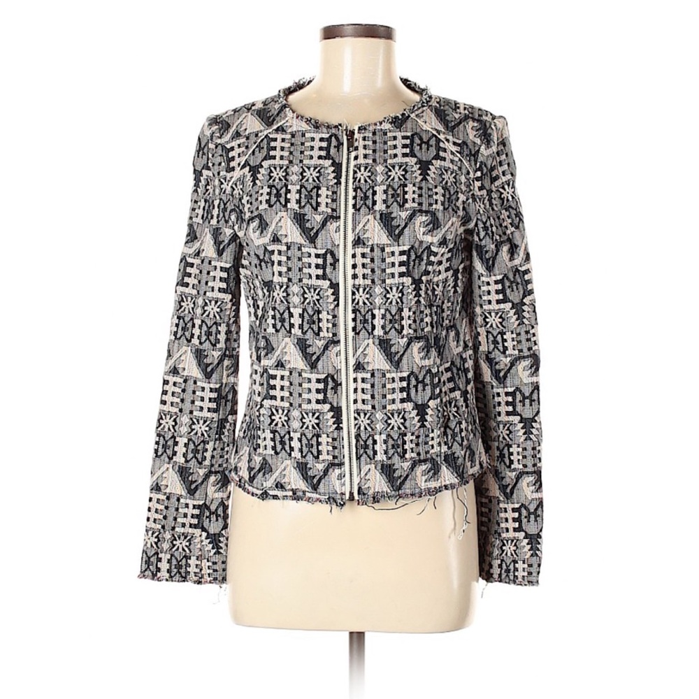Anthropologie Patterned Jacket by Hei Hei Size 2